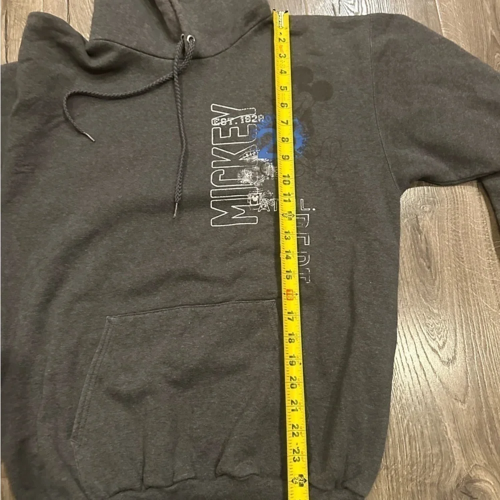 Walt Disney World Disneyland Resort Hoodie Adult Gray Mickey Mouse Athl Dept M